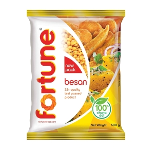 FORTUNE Chana Besan, 100% Chana Dal 100% Taste, 500 Gm