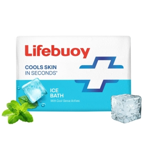 LIFEBUOY Ice Bath Soap Combo Pack of 5, 125g each, for Rapid Heat Relief, with Menthol and Cool Sense Actives, Refreshing Fragrance, Designed for Indian Summer, for Men and Women