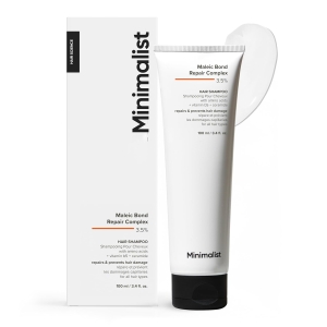 Minimalist Bond Repair Shampoo for Damaged & Chemically Treated Hair | Maleic Acid + Amino Acids + Ceramides | Strengthens Hair, Reduces Breakage | Sulfate-Free Repair Care |...